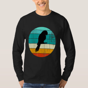 Vintage Parrot Sunset Retro Sun Colourful Silhouet T-Shirt
