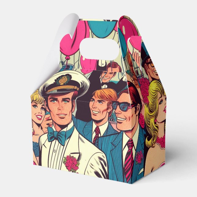 Vintage Party Comics Favour Box (Front Side)