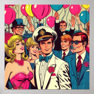 Vintage Party Comics Poster