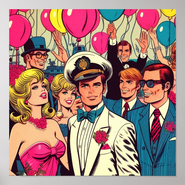 Vintage Party Comics Poster (Front)