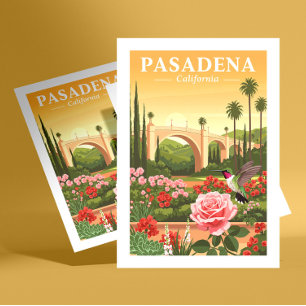 Vintage Pasadena California Postcard