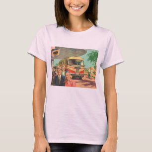 Vintage Passengers on Vacation at the Bus Depot T-Shirt