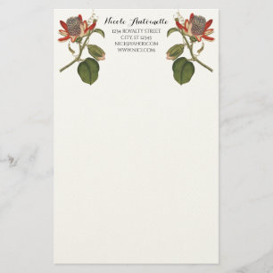 Vintage Passion Flower Stationery