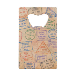 Vintage Passport Stamps Colourful Travel Ephemera