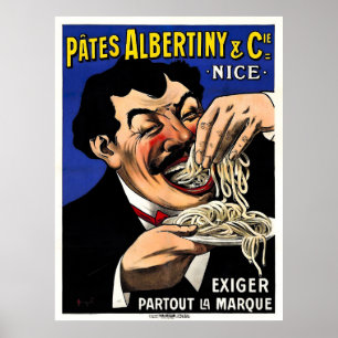 Vintage Pasta Advertisement Poster