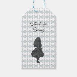 Vintage Pastel Alice in Wonderland Silhouette  Gift Tags