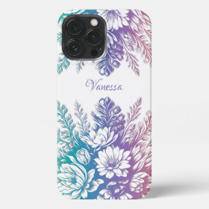 Vintage Pastel Colourful Floral Design iPhone 13 Pro Max Case