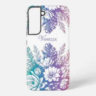 Vintage Pastel Colourful Floral Design Samsung Galaxy Case
