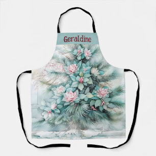 Vintage Pastel Customisable Christmas Apron
