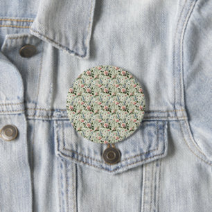 Vintage Pastel Floral Botanical Pattern 7.5 Cm Round Badge