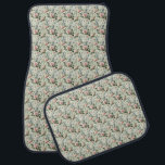 Vintage Pastel Floral Botanical Pattern Car Mat<br><div class="desc">This vintage floral pattern captures the timeless beauty of botanical illustration with a soft, romantic touch. Featuring delicate blush roses, white daisies, lavender sprigs, and blue wildflowers, the composition is set against a soothing soft green background that enhances the natural charm of each bloom. The palette leans into gentle pastels,...</div>