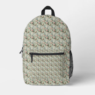 Vintage Pastel Floral Botanical Pattern Printed Backpack