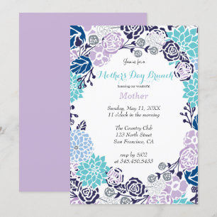 Vintage Pastel Flower Wreath Party Template