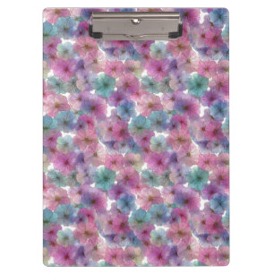Vintage Pastel Green and Pink Spring Floral Clipboard