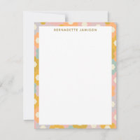 Vintage Pastel Hexagon Flower Pattern Personalised