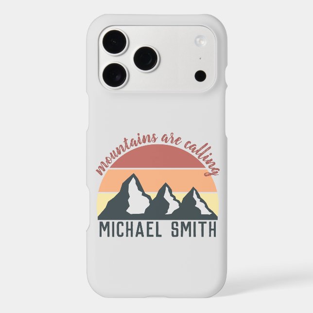 Vintage pastel mountains are calling monogram grey (Back)