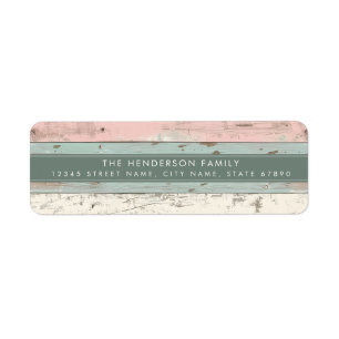Vintage Pastel Wooden Plank Return Address Labels