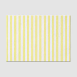 Vintage Pastel Yellow White Stripes Striped Tissue Paper