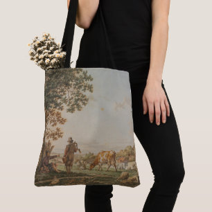 Vintage Pastoral Countryside Landscape Art Tote Bag