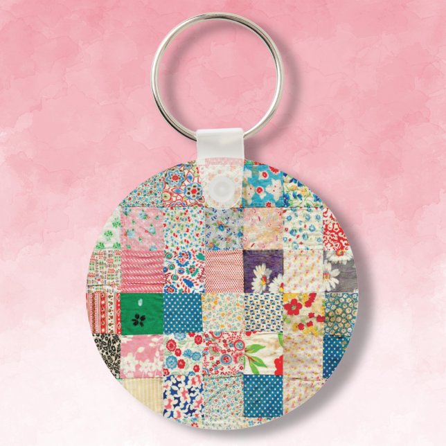 Vintage Patchwork Quilt Keychain (Creator Uploaded)