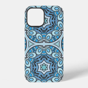 Vintage patchwork quilt pattern. Hand drawn decora iPhone 12 Case