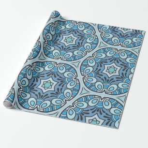 Vintage patchwork quilt pattern. Hand drawn decora Wrapping Paper