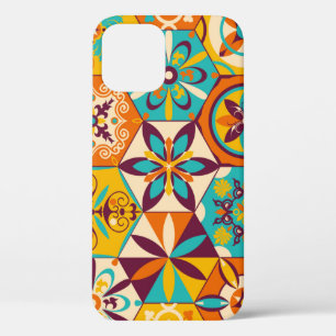 vintage patchwork quilt pattern. Vintage decorativ iPhone 12 Case