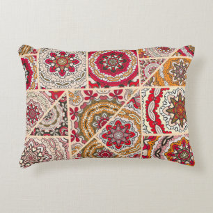 Vintage patchwork quilt pattern. Vintage decorativ Decorative Cushion