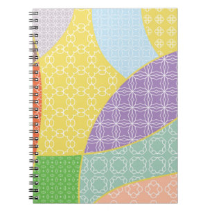 Vintage patchwork quilt pattern. Vintage decorativ Notebook