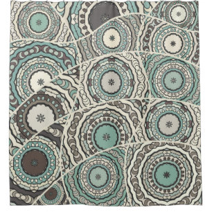 Vintage patchwork quilt pattern. Vintage decorativ Shower Curtain
