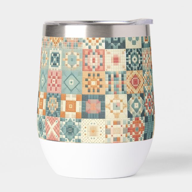 Vintage, patchwork quilted look (Left)