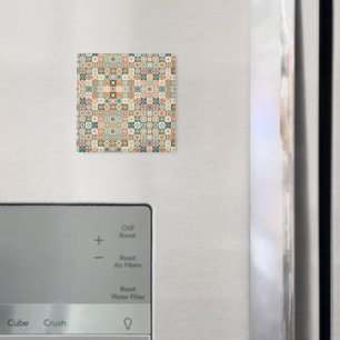 Vintage, patchwork quilted look magnet