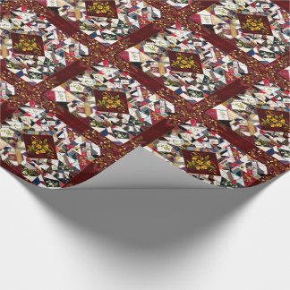 Vintage Patchwork Quit Floral Wrapping Paper