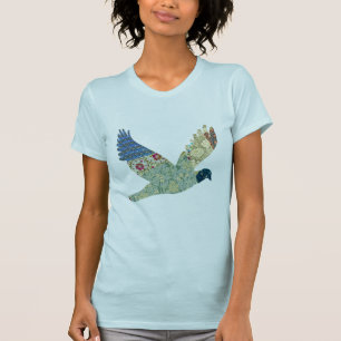 Vintage Patchwork Style Dove T-Shirt