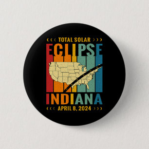 Vintage Path Of Totality Solar Eclipse April 8 202 6 Cm Round Badge