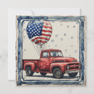 Vintage Patriot Truck: Vintage Glory Holiday Card