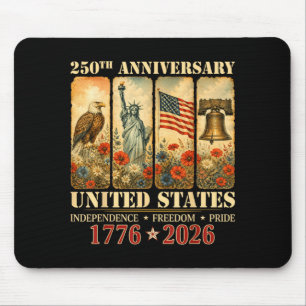 Vintage Patriotic 1776 2026 Usa Dom Graphic Mouse Mat