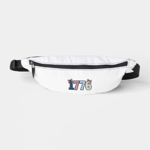 Vintage Patriotic 1776 Ribbon Shirt Design_1 Bum Bags