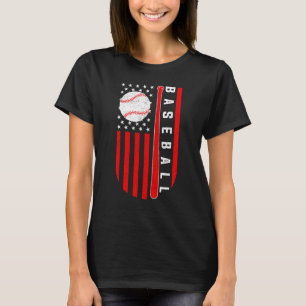 Vintage Patriotic 4th of July Baseball Men USA Ame T-Shirt