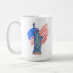 Vintage Patriotic 4th of July Design Coffee Mug