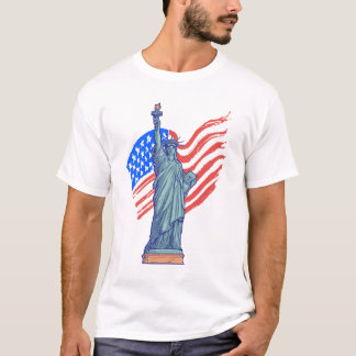 Vintage Patriotic 4th of July Design T-Shirt