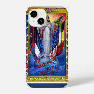 Vintage Patriotic America, Peace Justice Liberty iPhone 14 Case