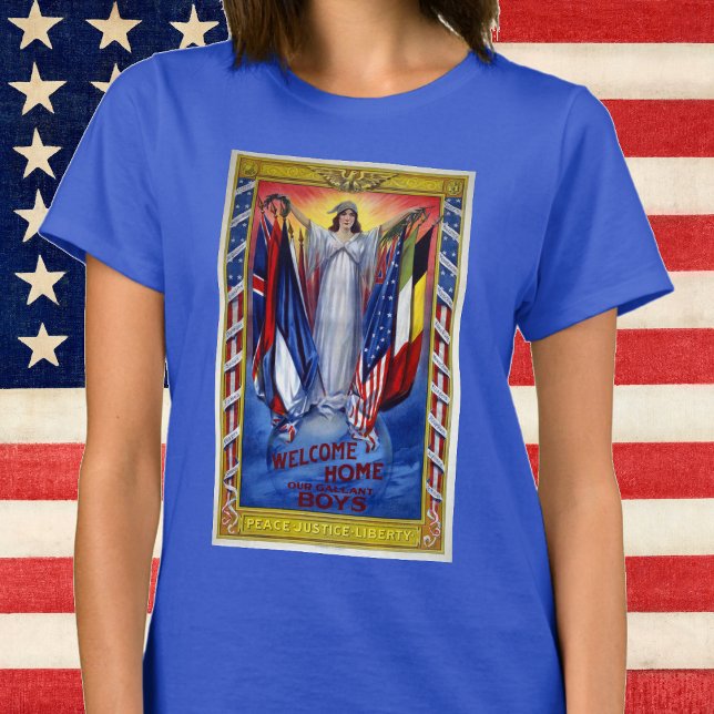 Vintage Patriotic America, Peace Justice Liberty T-Shirt (Creator Uploaded)