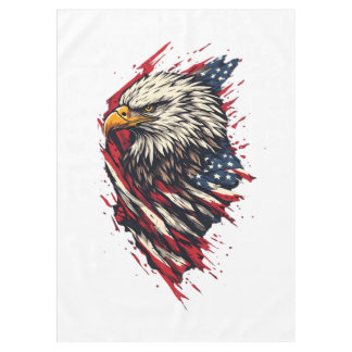 Vintage Patriotic American Eagle 4th of July Tablecloth