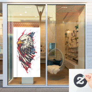 Vintage Patriotic American Eagle 4th of July Window Cling