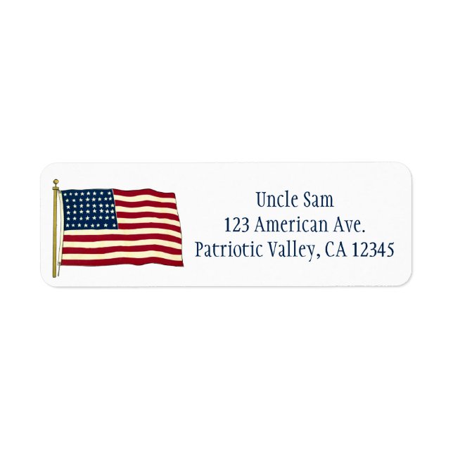 Vintage Patriotic American Flag, Fourth of July (Front)