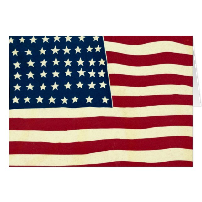 Vintage Patriotic American Flag, Fourth of July (Front Horizontal)