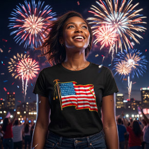 Vintage Patriotic American Flag, Fourth of July T-Shirt