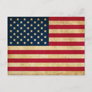 Vintage Patriotic American Flag Postcard