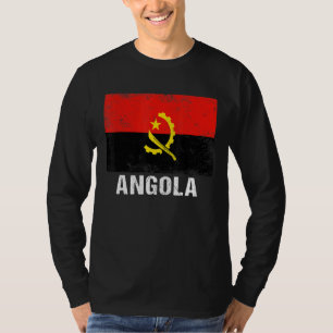 Vintage Patriotic Angola Flag Retro Distressed T-Shirt